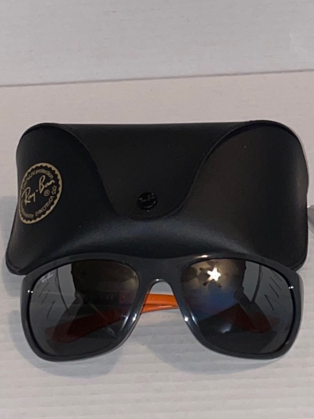 Ray-Ban RB4307 6439/88 Gray Orange Square Mens Sunglasses Frames